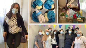 Baby shower at Glasgow care home